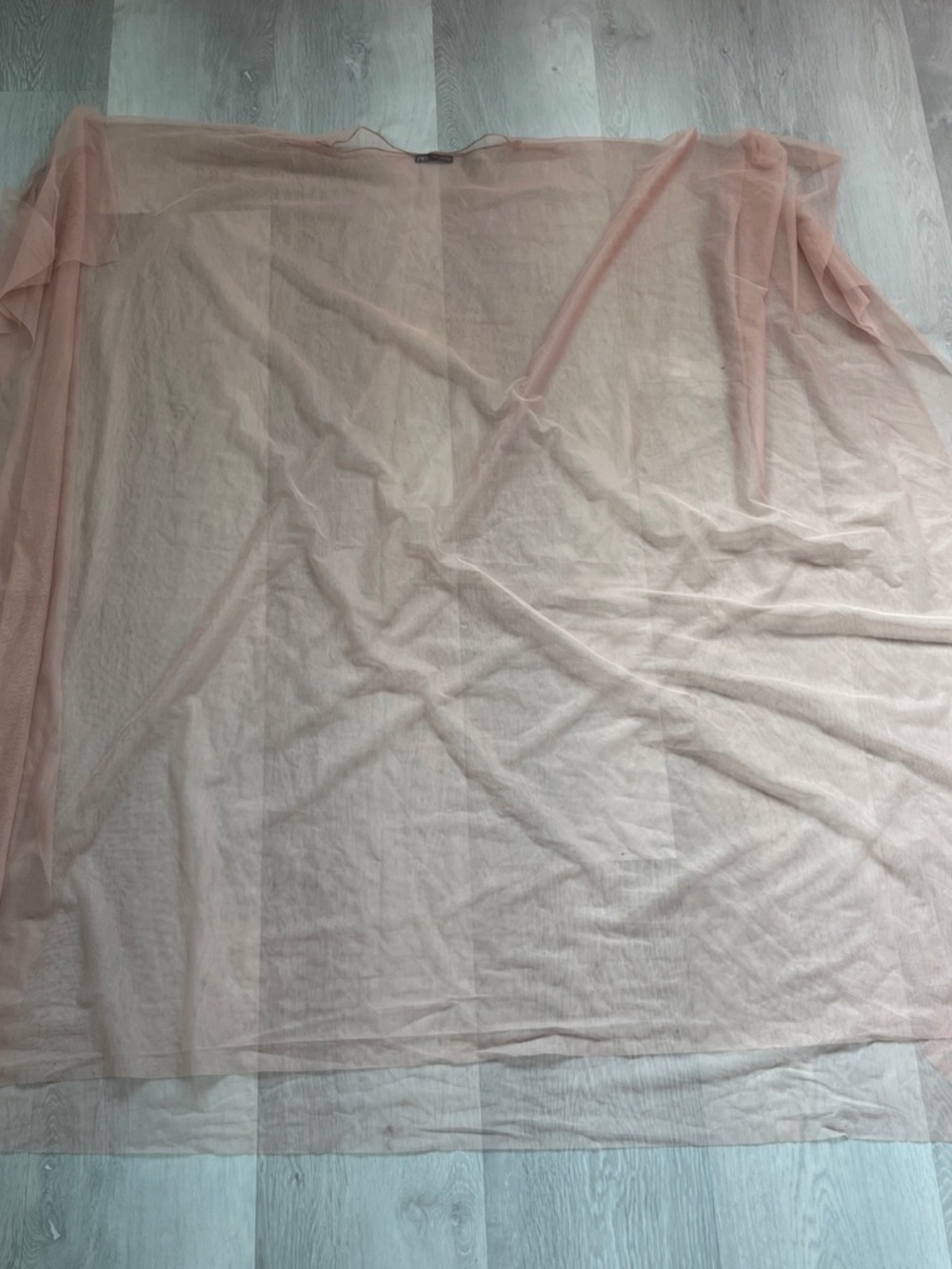 ZARA SHEER NUDE CAPE DRESS PONCHO MIDI SLOUCHY PULLOVER WOMENS MEDIUM